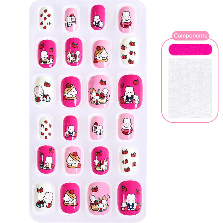 Get a cute look with playful cartoon press-on nails, easy & vibrant.