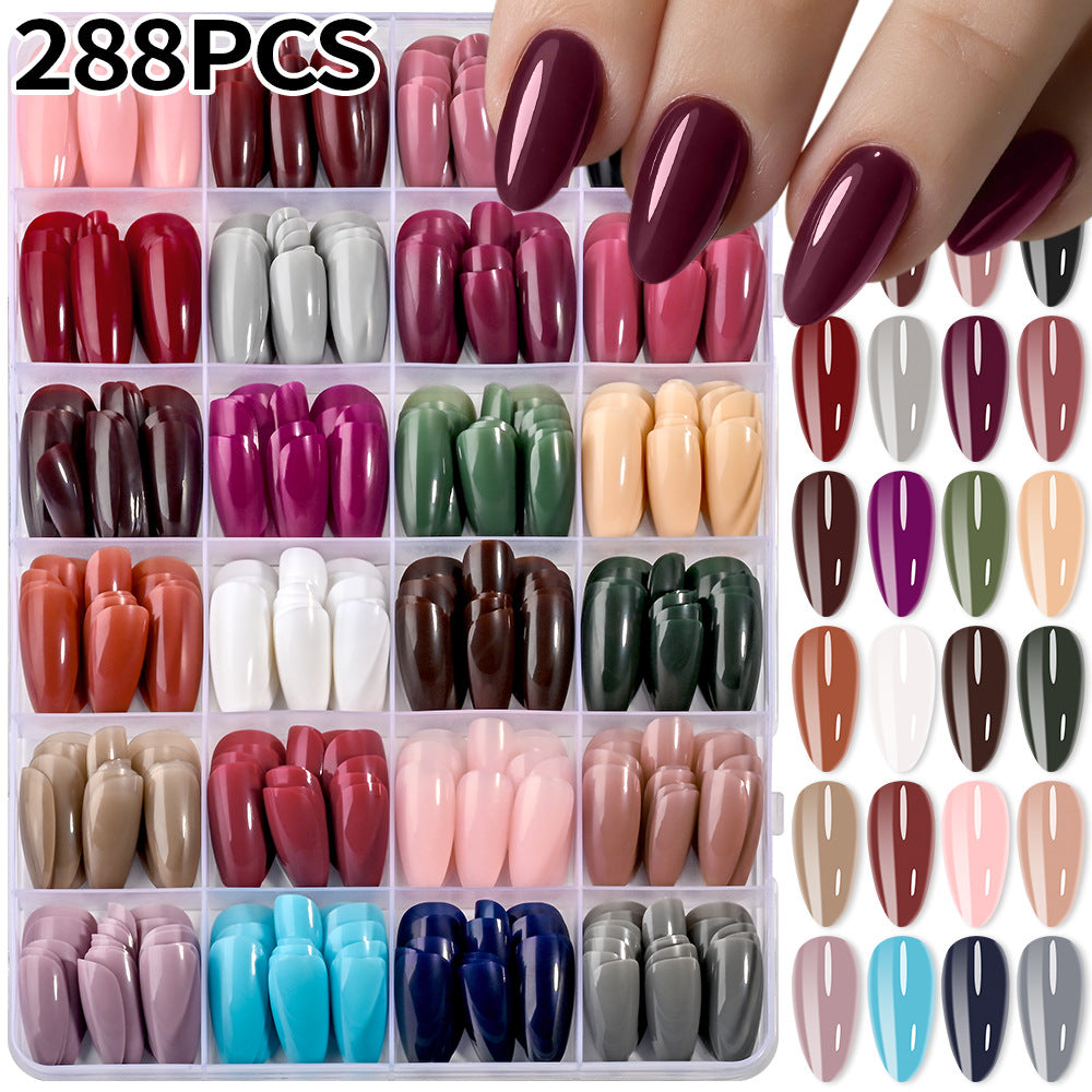 Women's premium 288 count soft gel nail tips variety set for DIY gel extensions & salon quality manicures.