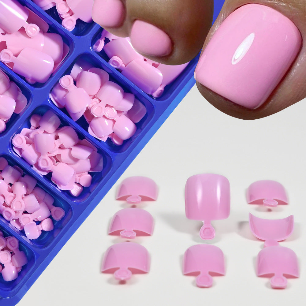 Full Gel Toenail Extension Kit with nail tips for women, perfect for DIY pedicure & nail art.