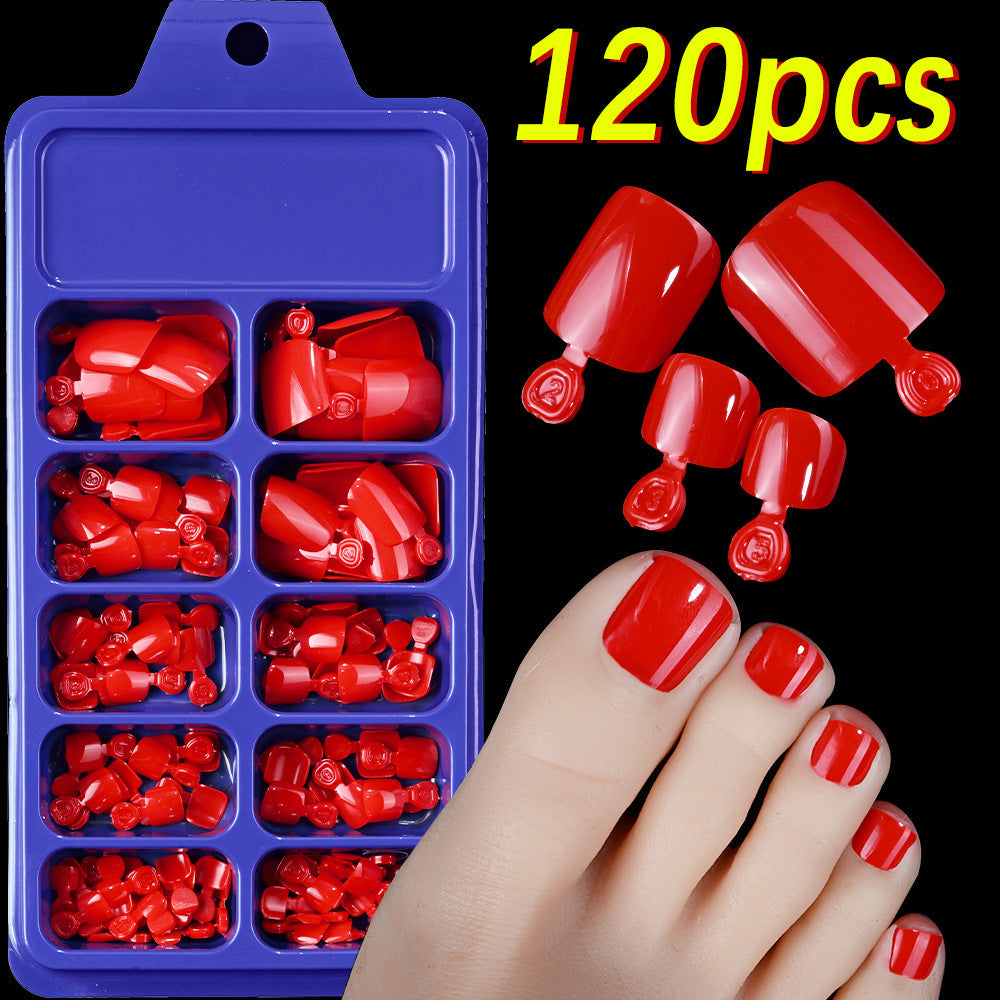 Quick and easy women's manicure with this premium DIY press-on nail kit.