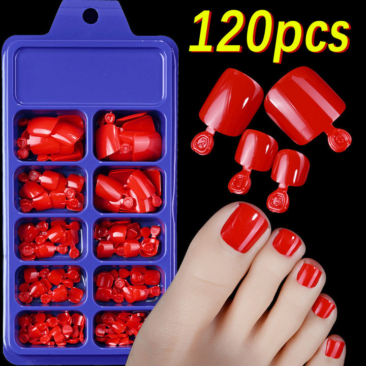 Quick and easy women's manicure with this premium DIY press-on nail kit.