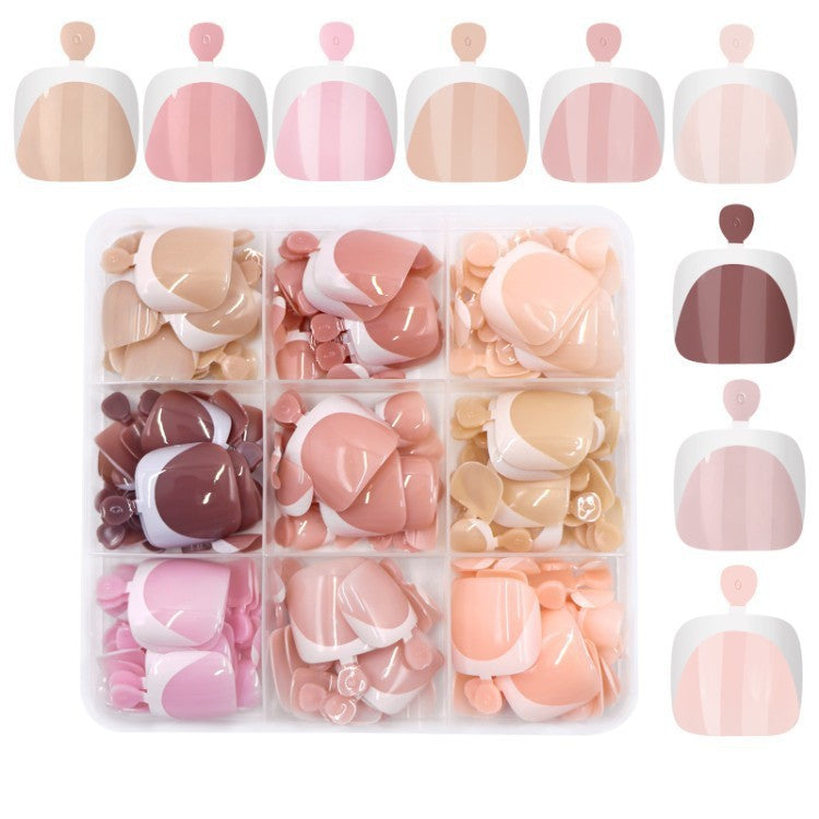 Easy-to-apply press-on nail art tips for women, fake nails offering a quick & stylish reusable manicure.