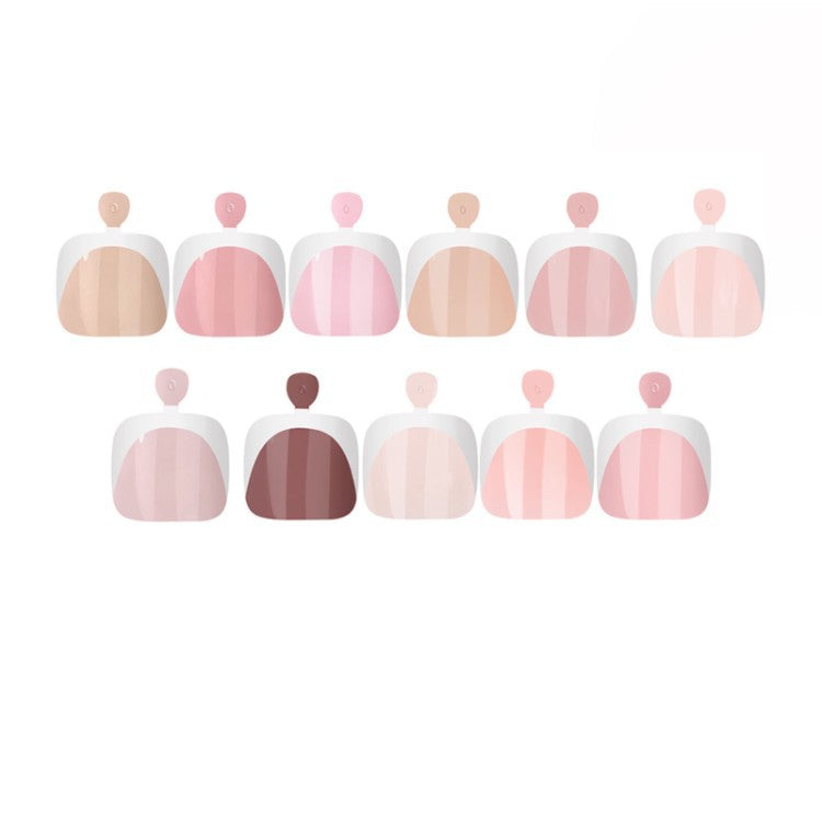 Chocolate brown fake nails, a premium nail kit for stunning DIY nail art and beauty.