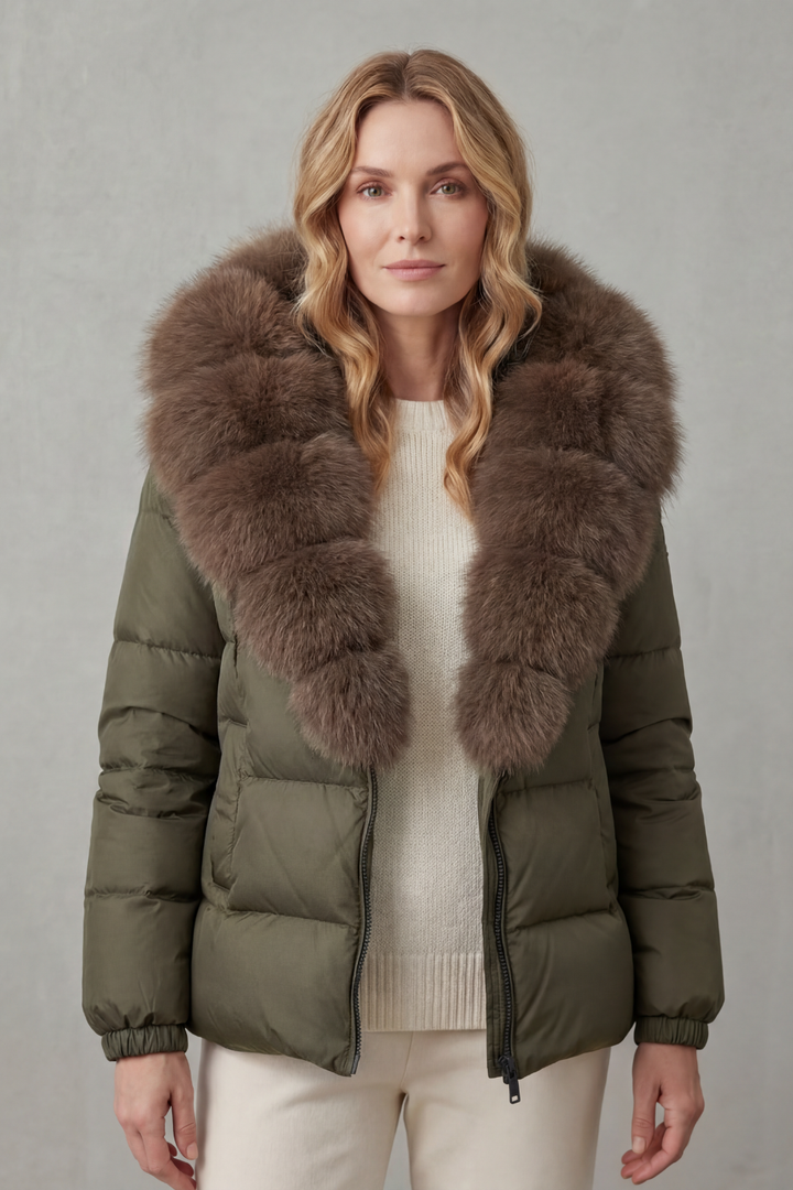 Stylish quilted puffer jacket for women, lightweight and cozy, perfect fall fashion.