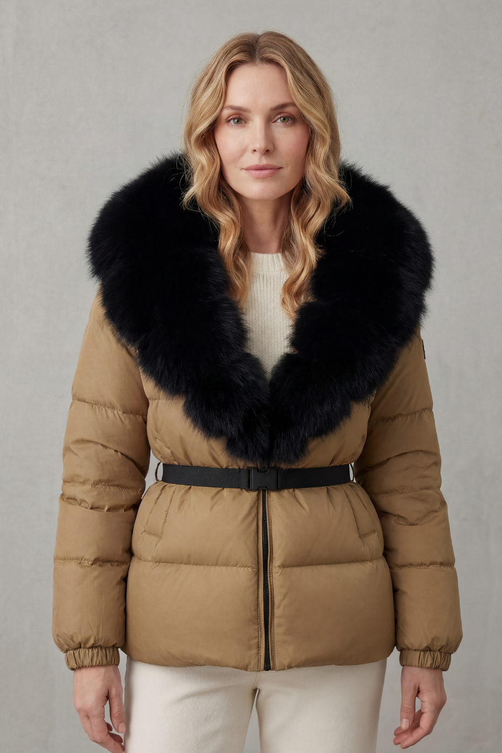 Women's winter fashion quilted puffer jacket, premium and lightweight warmth.