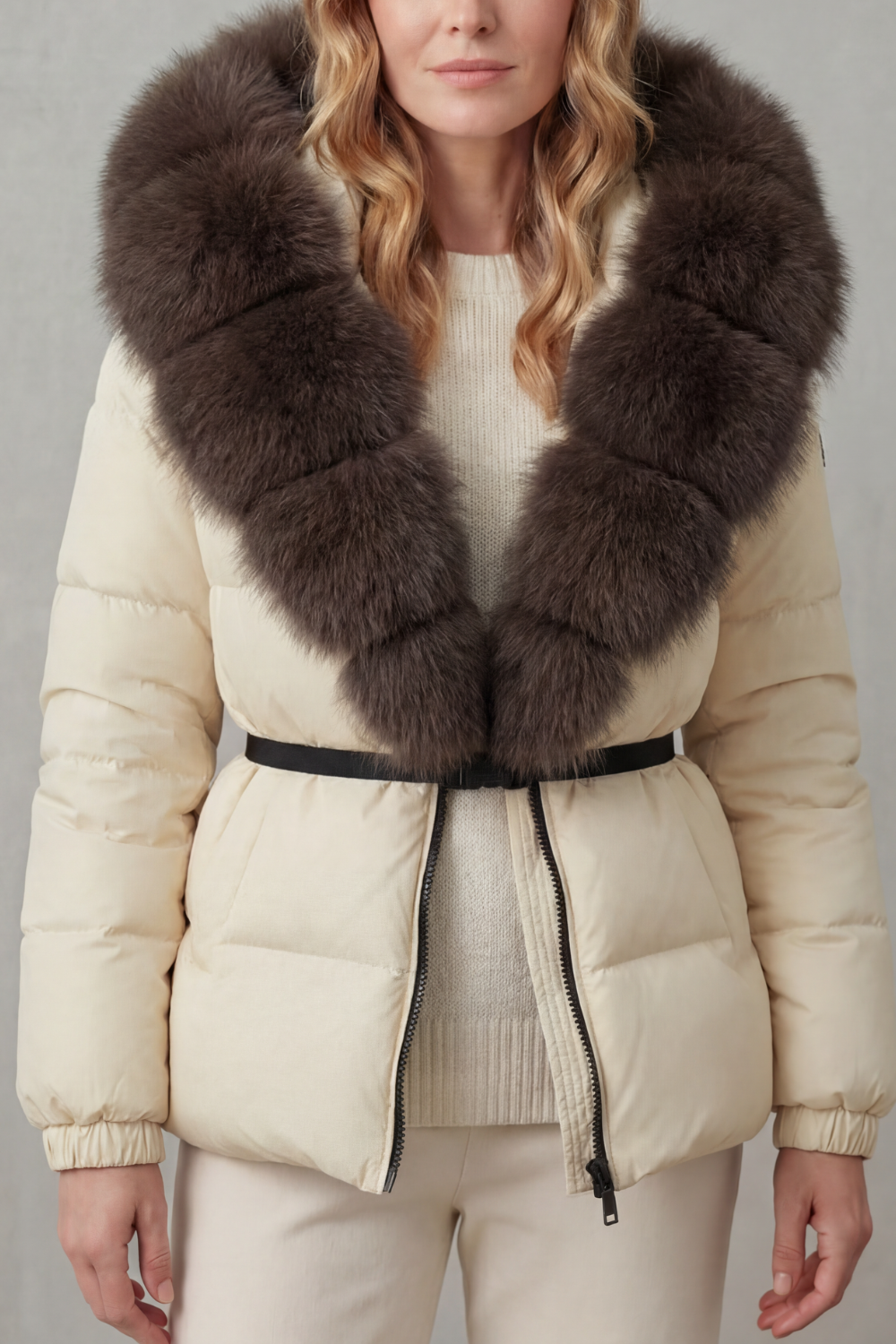 Women's premium quilted puffer jacket, ideal outerwear for chilly weather.