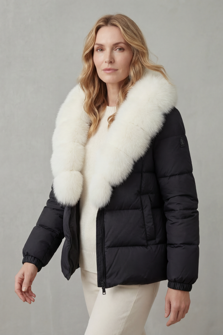Lightweight women's quilted puffer jacket, warm and versatile for modern fashion.