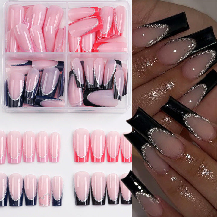 Women's Premium Soft Gel Nail Extension Kit for DIY manicure, featuring gel tips, glue, UV lamp & tools.