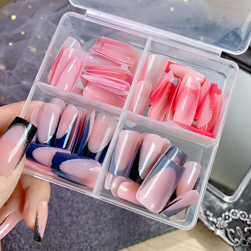Reusable and durable soft gel nails created with the Women's Premium Nail Extension Kit for a flawless, beautiful manicure.