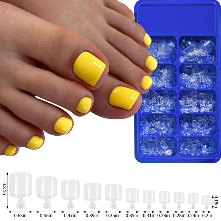 Comfortable & strong soft gel toenail tips for natural-looking, durable nail extensions.
