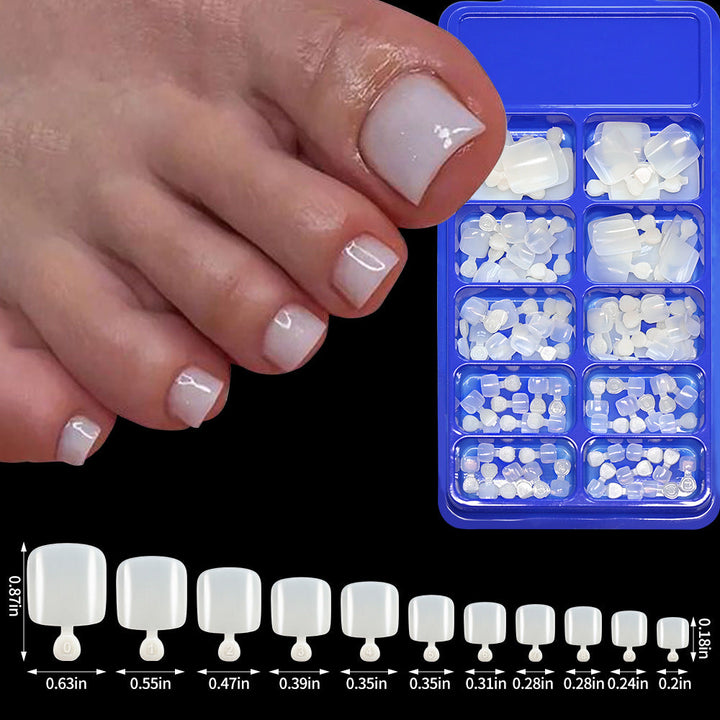 High-quality soft gel toenail tips for professional-grade artificial nail extensions & pedicures.