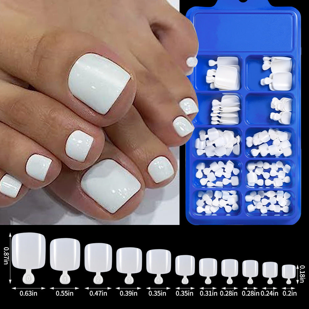 Box of premium soft gel toenail tips for a perfect at-home beauty salon-quality pedicure.