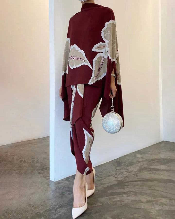 Close-up of a women's printed loose co-ord set, showcasing the unique pattern and soft fabric texture.