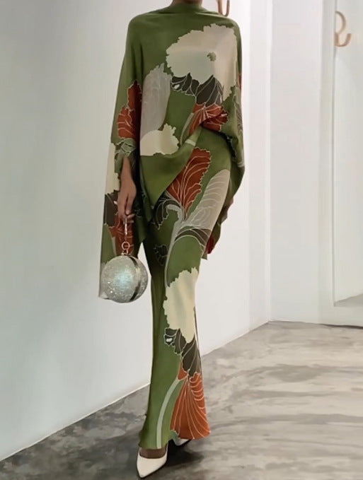 Woman modeling a flowy printed loose co-ord set, embodying casual elegance and modern comfort.