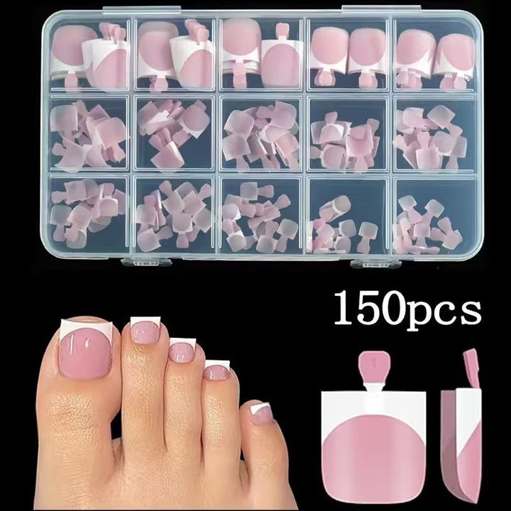 Women's professional press-on nail kit for instant, flawless manicures. Includes artificial nails for beauty.