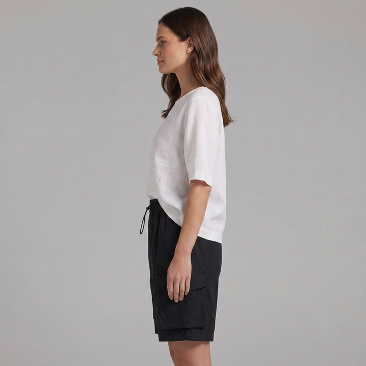 Everyday comfort women's relaxed cargo bermuda shorts with a flattering fit and casual utility style.