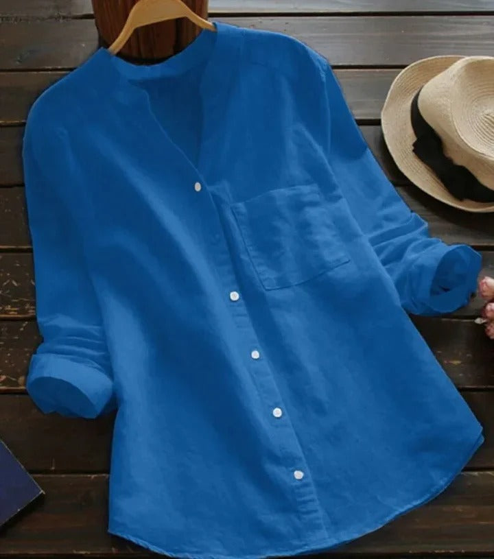 Daily wear women's relaxed fit blouse, a comfy and stylish casual shirt for ladies.