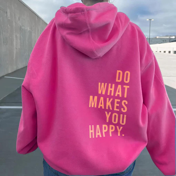 Versatile women's everyday hoodie, a comfortable long-sleeve pullover with a relaxed fit for loungewear.