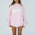 Soft Pink with White Letters