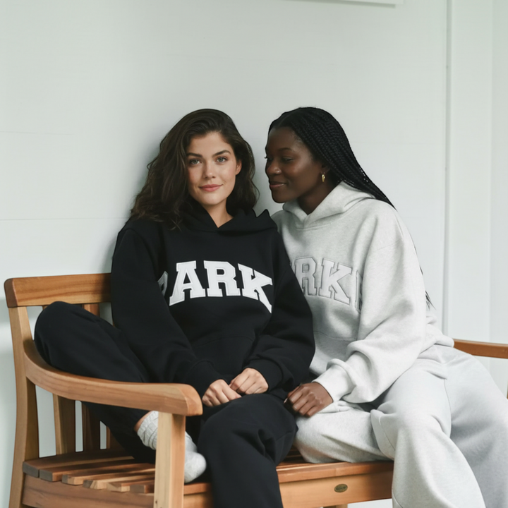 Everyday casual women's relaxed fit varsity hoodie, soft and cozy pullover.