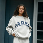 Grey with Navy Letters