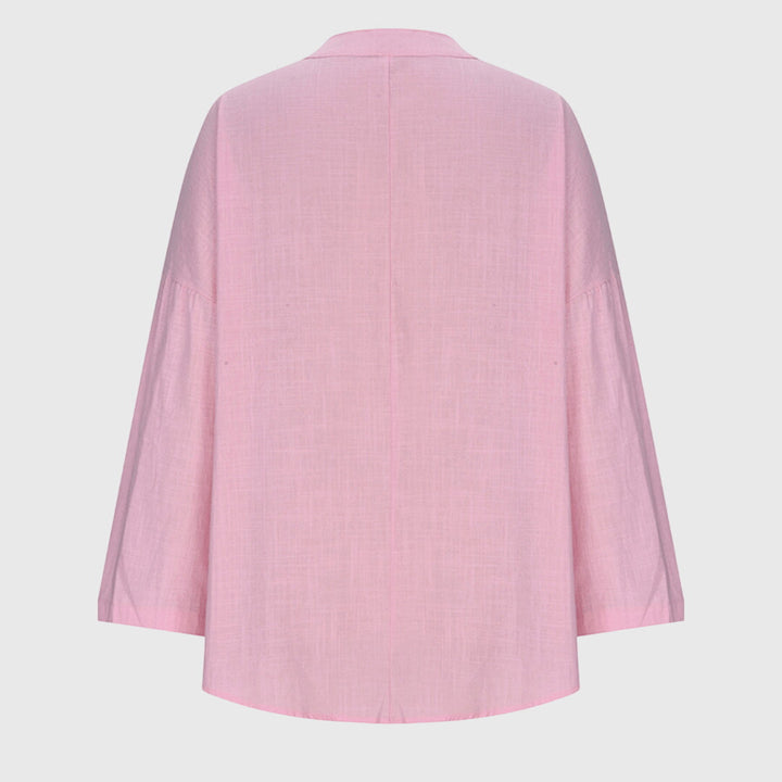 Women's fashion long sleeve top, lightweight & comfortable for casual daily wear. Perfect for spring/summer.