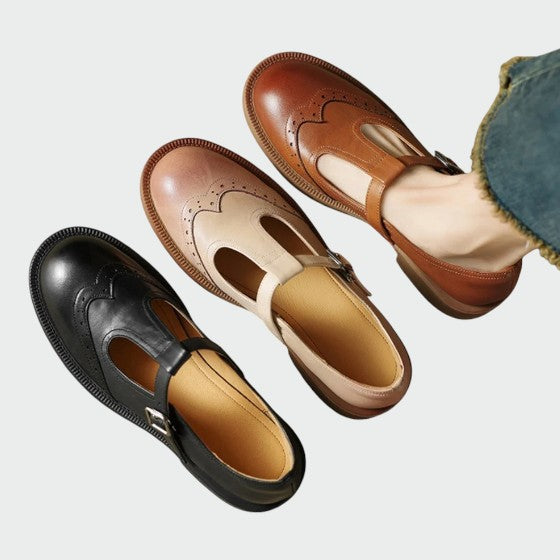 Women's retro Mary Jane flats for classic comfort & everyday wear.