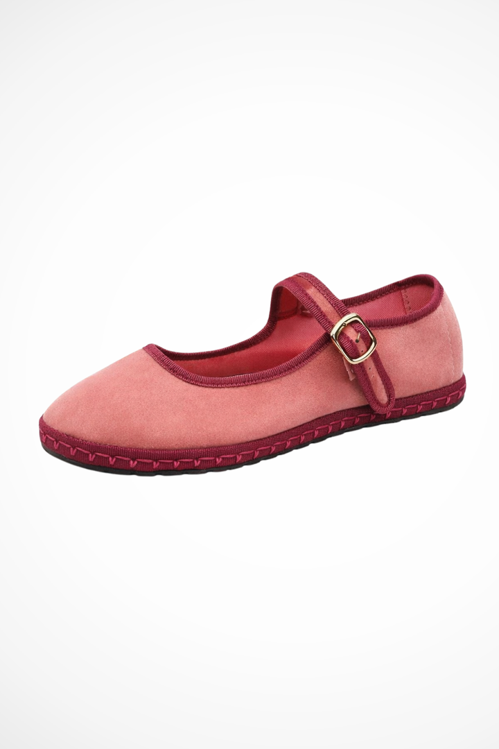Versatile slip-on women's ballet flats, featuring a round toe & Mary Jane strap for effortless style.