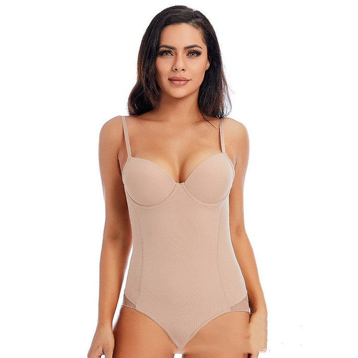Women's sculpting bodysuit, seamless smoothing shapewear for everyday comfort and invisible support.