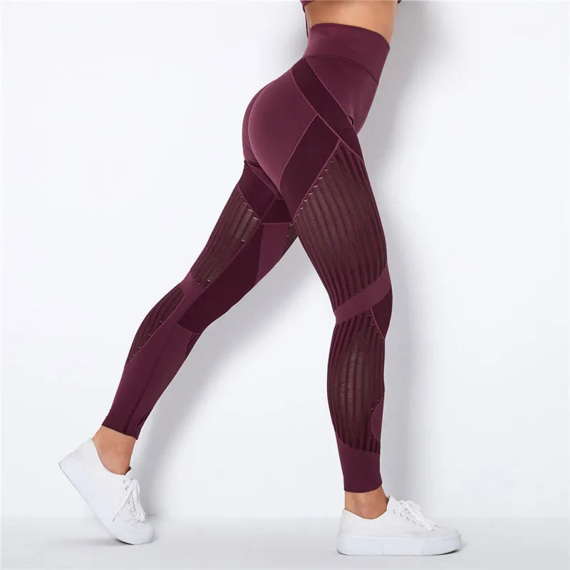 Women's sculpting high-waist seamless leggings, perfect for gym workouts & yoga activewear.