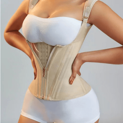 Figure-enhancing women's seamless body shaper providing comfortable, effective shaping support & smoothing.