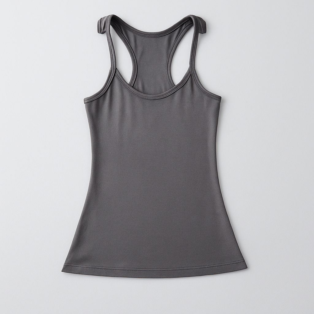 Summer-ready women's invisible strap ribbed tank top. Seamless, comfortable, and versatile for any casual outfit.