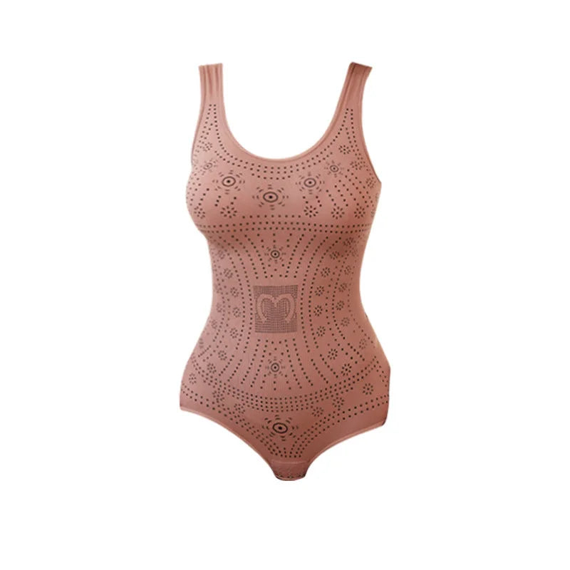 Back view of women's sculpting shapewear bodysuit, designed for effective waist and tummy smoothing.