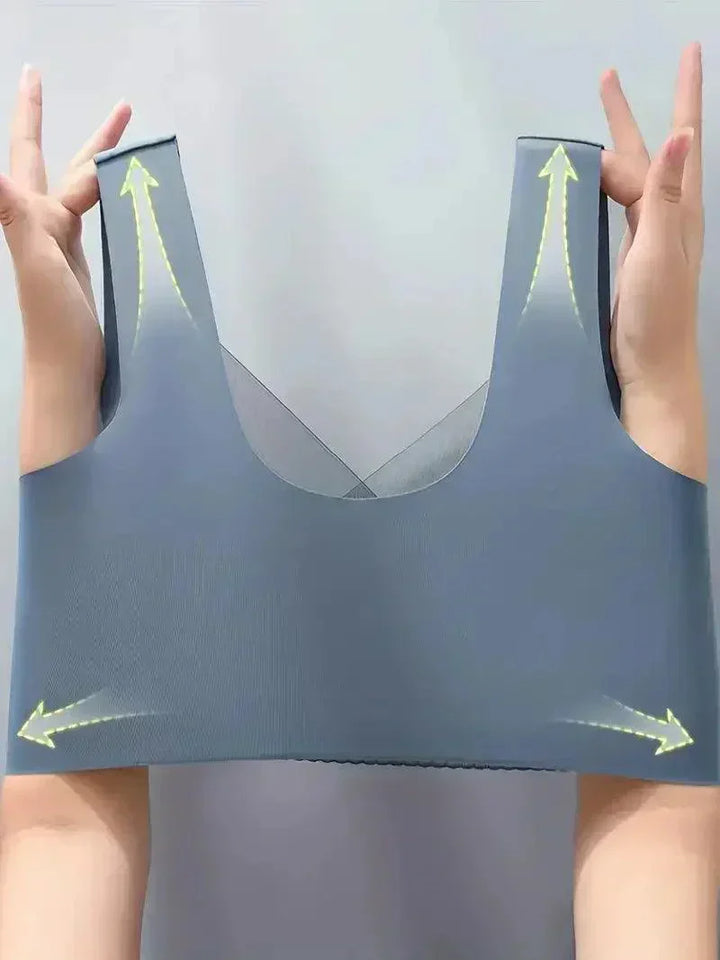 Soft, breathable seamless wire-free bra for women, providing smooth comfort and a natural fit.