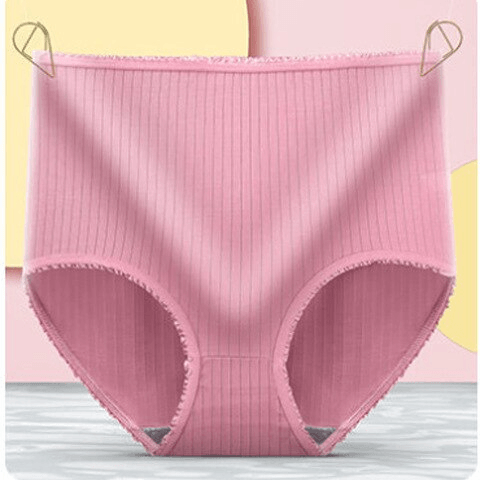 Absorbent & soft women's leakproof briefs made from silk-cotton for breathable comfort.