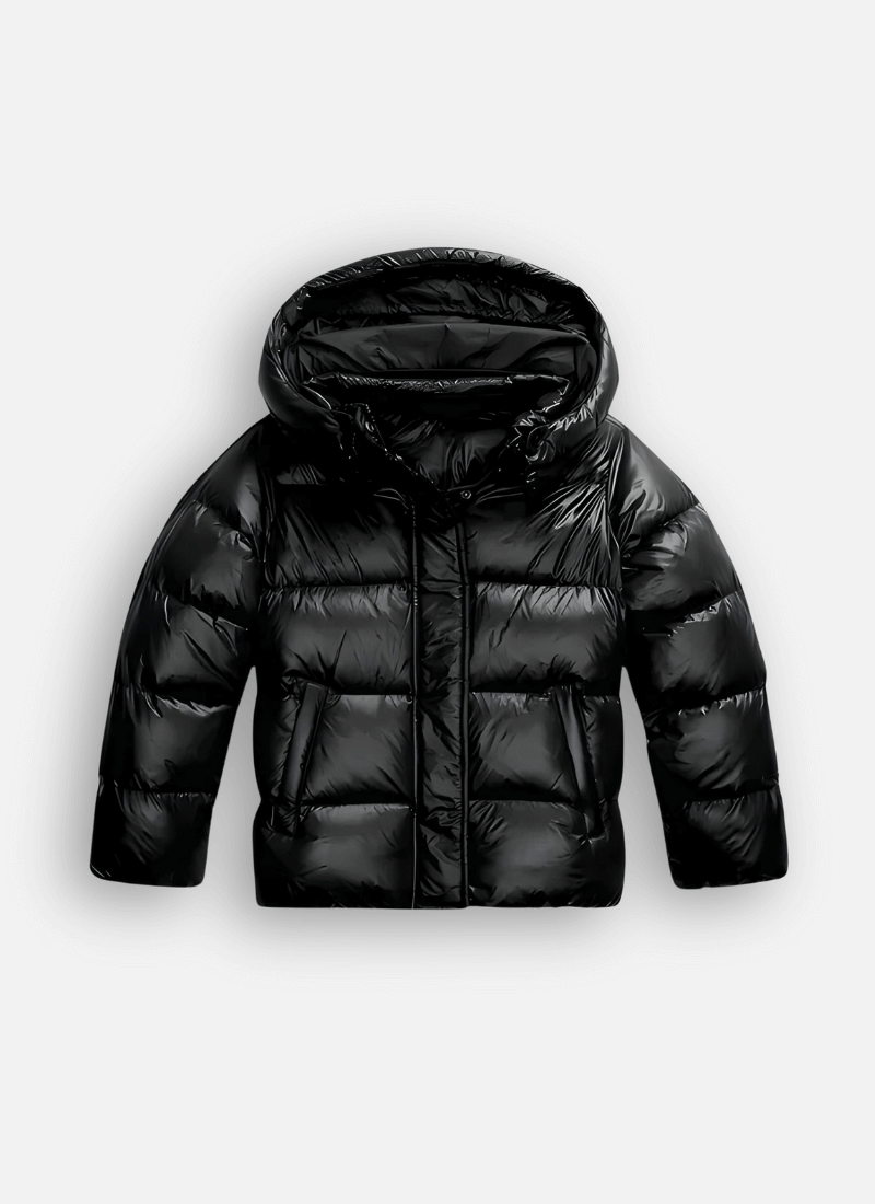 Women's slim-fit puffer jacket, warm and stylish for winter. Perfect trendy outerwear.