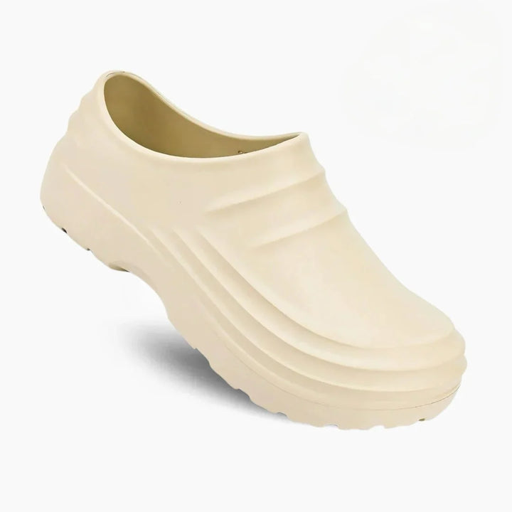 Brown women's casual slip-on sandals, designed for elegant everyday wear with ultimate comfort & support.