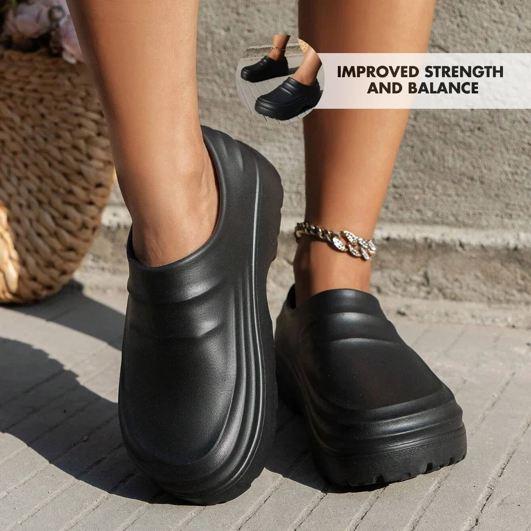 Elegant women's slip-on sandals, providing all-day comfort & cushioned support for everyday style.