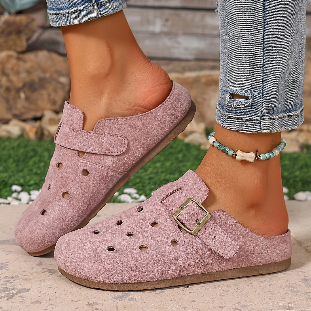 Easy-wear women's comfort clogs, perfect slip-on shoes for garden or everyday casual footwear.