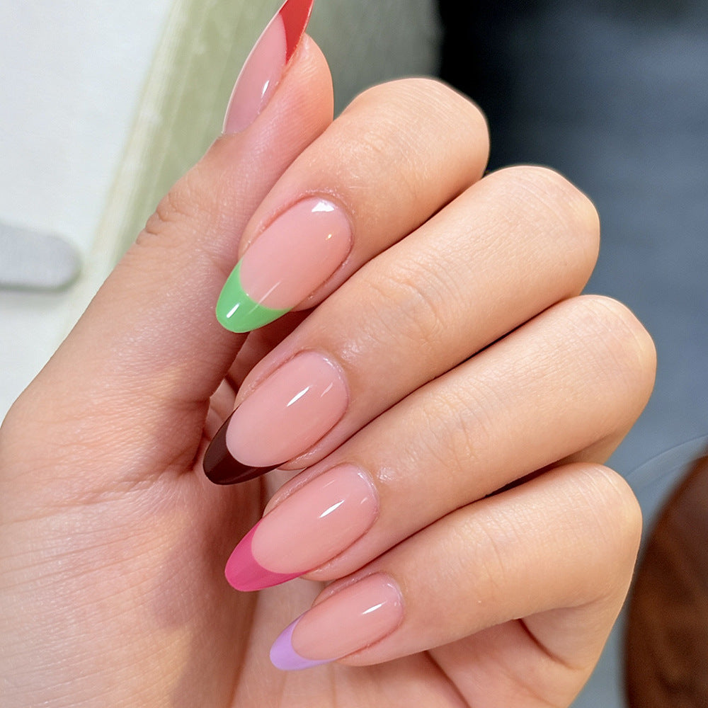 Soft gel nail tips for women. Full cover artificial nails for professional or DIY manicure applications.