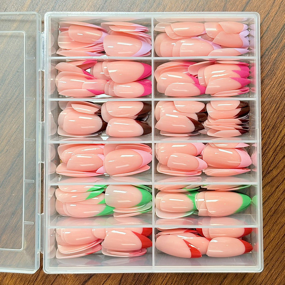 Reusable false nail tips for women. Achieve salon-quality soft gel nails with this DIY manicure set.