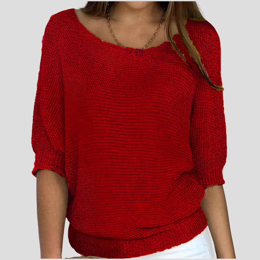 Soft, cozy women's oversize crew neck sweater, perfect for chilly fall days.