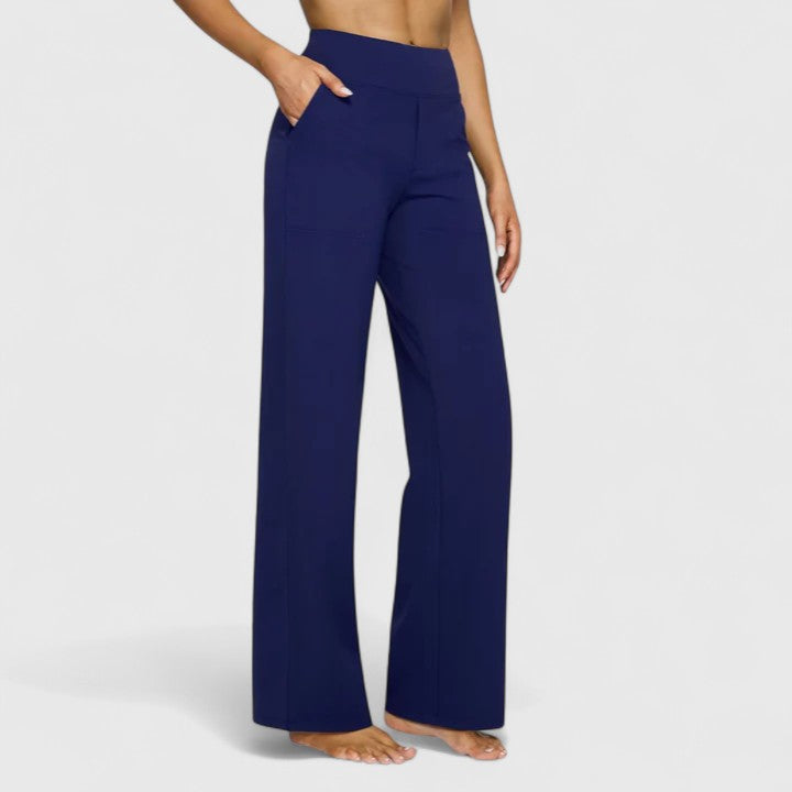Everyday women's chic pull-on trousers with pockets, blending comfort and a sophisticated aesthetic.