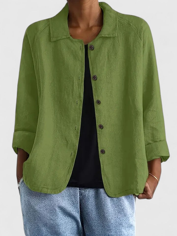 Comfortable and sophisticated women's top, long sleeve design ideal for a versatile, stylish all-season wardrobe.