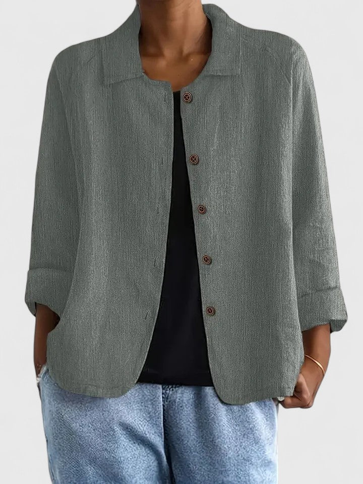 Chic women's top, long sleeve and comfortable, designed for effortless style and all-season wear.