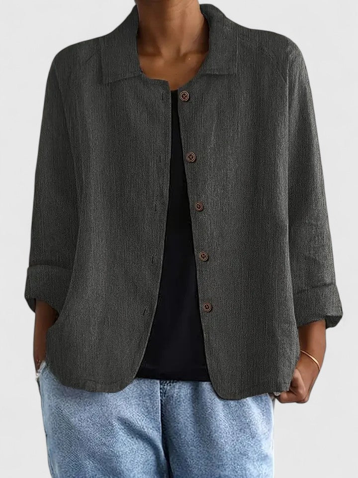 Versatile women's long sleeve top, sophisticated for work, elegant for evenings, comfortable for everyday.