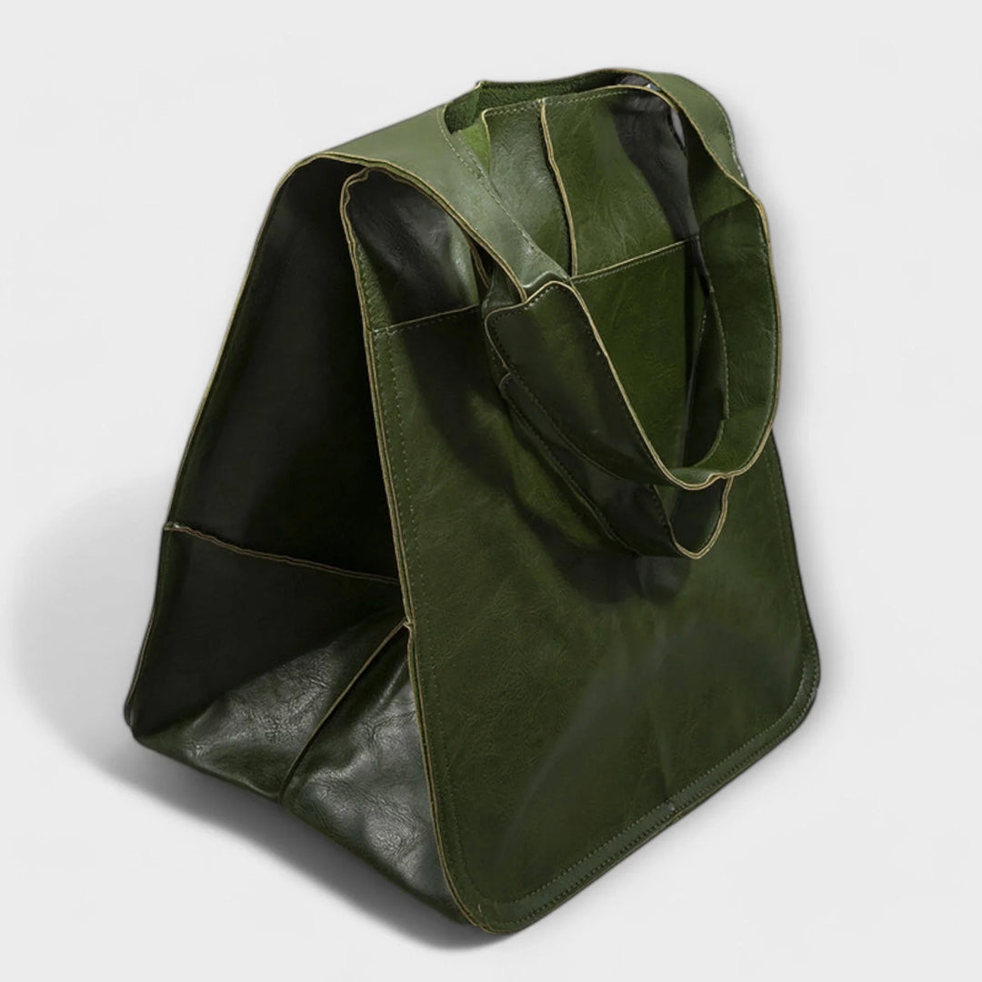 Elegant faux leather shoulder tote for women, large & versatile for daily use.