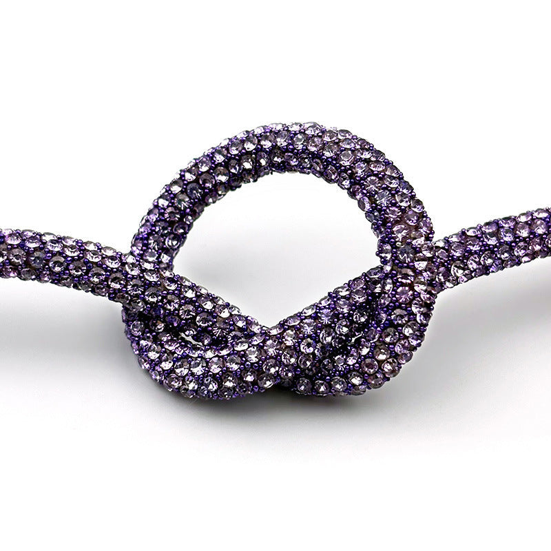 Sparkling crystal decorative rope for women, an elegant jewelry accessory for fashion.