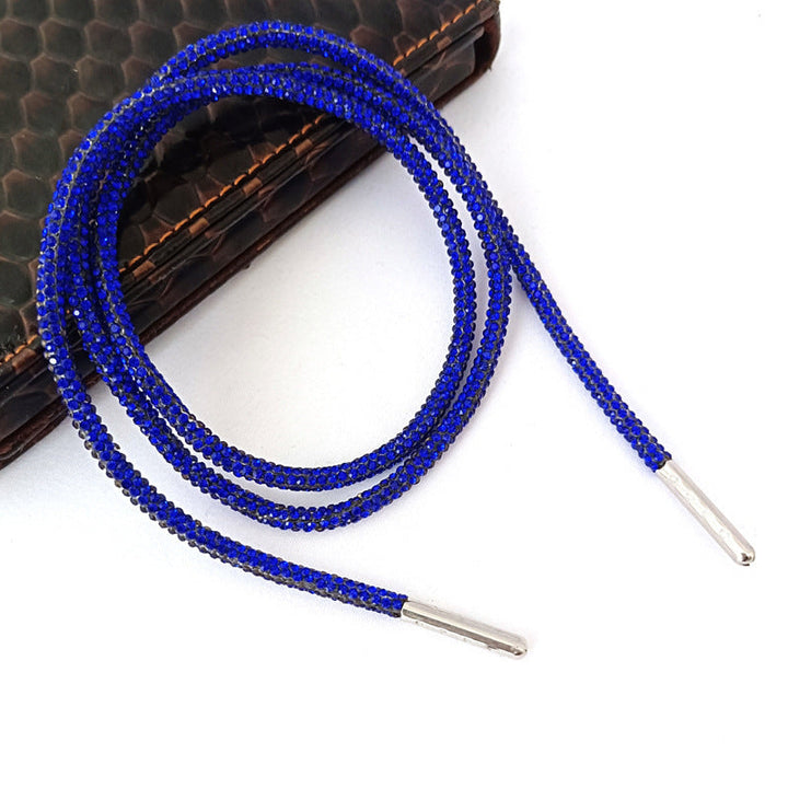 Trendy sparkling rhinestone shoe laces, a perfect women's accessory gift for adding dazzling bling to custom shoes.
