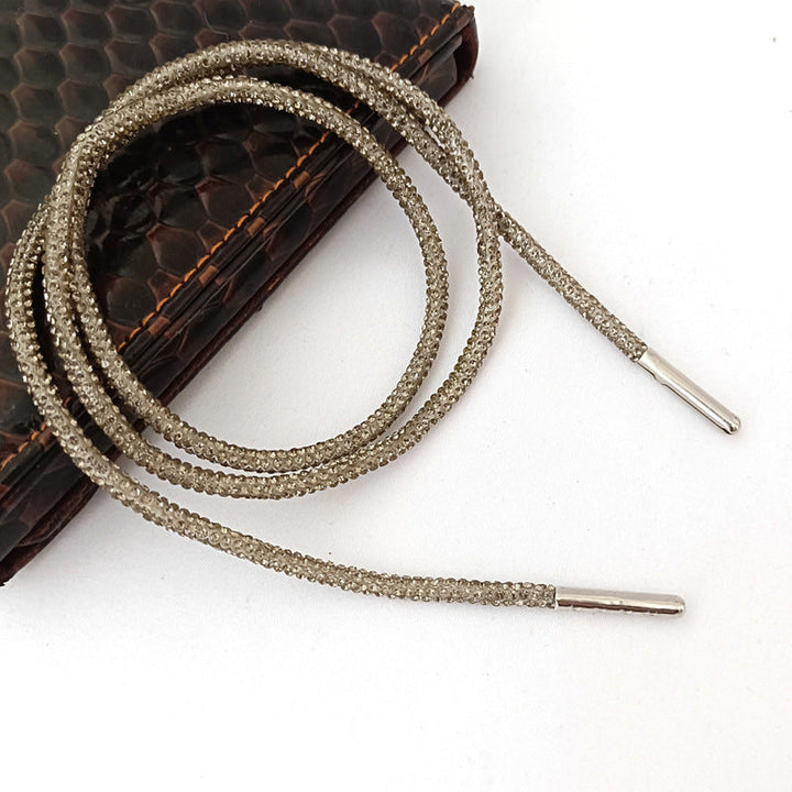 Versatile sparkling rhinestone shoe laces for women, perfect for custom shoes, sneakers, or boots, adding glamour.